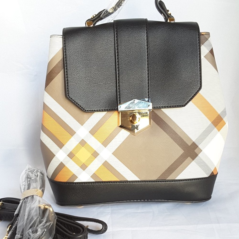 FAUX LEATHER 2 IN 1 BACKPACK & SMALL PURSE